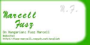 marcell fusz business card